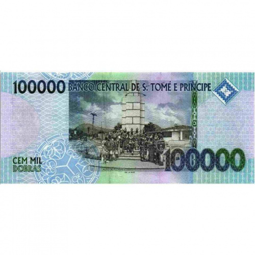 Банкнота 100000 добр. Сан-Томе и Принсипи 2010 aUNC фото 2 Банкнота 100000 добр. Сан-Томе и Принсипи 2010 aUNC фото 2