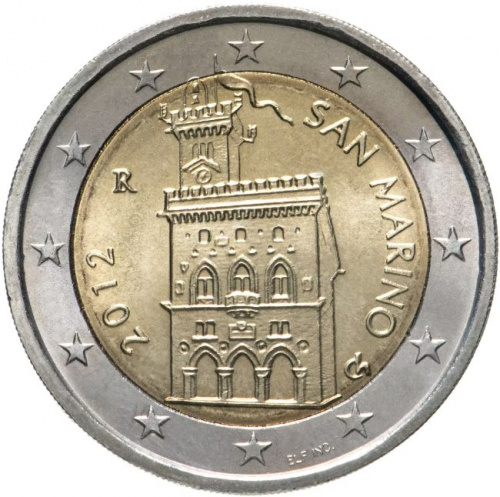 Монета 2 евро. Сан-Марино 2012 UNC