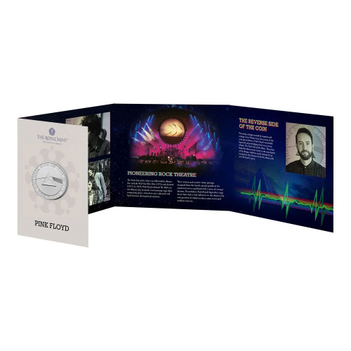 Памятная монета 5 фунтов Группа Pink Floyd в буклете. Легенды музыки. Великобритания 2026 BU фото 4 Памятная монета 5 фунтов Группа Pink Floyd в буклете. Легенды музыки. Великобритания 2026 BU фото 4