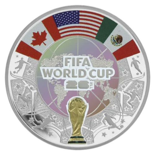 Серебряная монета 1000 тенге FIFA WORLD CUP 2026 в футляре. Спорт. Казахстан 2026 PF фото 3 Серебряная монета 1000 тенге FIFA WORLD CUP 2026 в футляре. Спорт. Казахстан 2026 PF фото 3