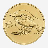 Монета 50 рублей Рак. Знаки зодиака. СПМД 2004 UNC