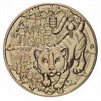 Памятная монета 1/4 евро Год Тигра. Китайский гороскоп. Франция 2021 UNC