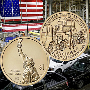Новинка от монетного двора США - 1 доллар “Конвейерная линия по сборке автомобилей. Мичиган”