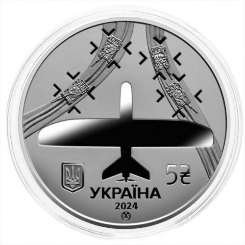Монета 5 гривен в капсуле Лелека - 100. Украина 2024 UNC фото 4
