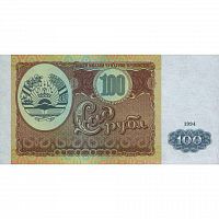 Банкнота 100 рублей. Таджикистан 1994 aUNC