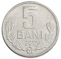 Памятная монета 5 бани. Молдова, 2017 г. в. Монета в состоянии UNC (без обращения)