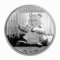 Памятная монета в слабе 10 юаней Панда. Китай 2017 PF/MS70