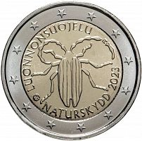 Памятная монета 2 евро Столетие принятие закона об охране природы. Финляндия 2023 UNC
