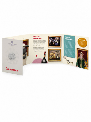 Монета 50 пенсов Aardman 50 лет в буклете Великобритания 2026 BUNC фото 5 Монета 50 пенсов Aardman 50 лет в буклете Великобритания 2026 BUNC фото 5
