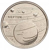 Памятная монета 1 куруш Нептун. Солнечная система. Турция, 2022 г. в. Монета в состоянии UNC