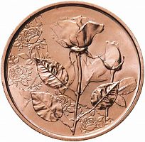 Памятная монета 10 евро Роза. Язык цветов. Австрия 2021 UNC