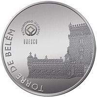 Памятная монета 2,5 евро Беленская Башня. Португалия, 2009 г. в. Монета в состоянии UNC (из мешка)