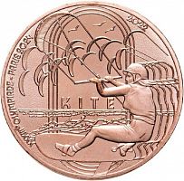 Памятная монета 1/4 евро Летние Олимпийские игры 2024 в Париже. Кайтсёрфинг. Франция, 2022 г. в.  UNC