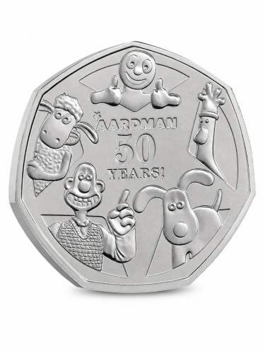 Монета 50 пенсов Aardman 50 лет в буклете Великобритания 2026 BUNC фото 2 Монета 50 пенсов Aardman 50 лет в буклете Великобритания 2026 BUNC фото 2