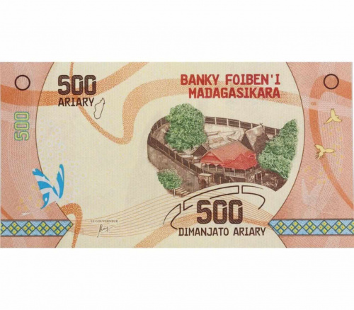 Банкнота 500 ариари. Мадагаскар 2017 UNC