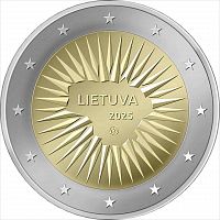 Памятная монета 2 евро Оборона страны. Литва 2025 UNC