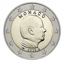 Монета 2 евро. Монако 2023 UNC
