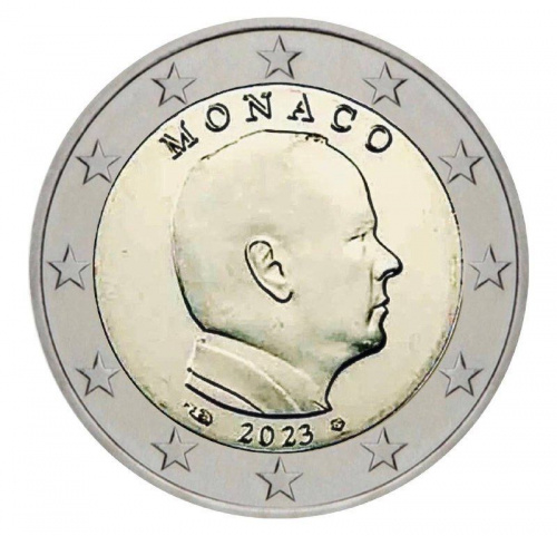 Монета 2 евро. Монако 2023 UNC
