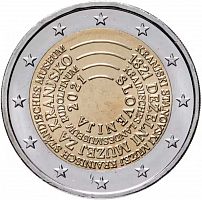 Памятная монета 2 евро 200 лет Краеведческому музею Крань. Словения,  2021 г. в. Монета в состоянии UNC (из ролла)
