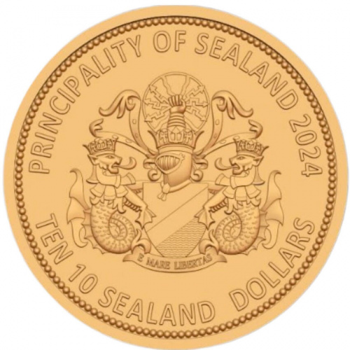 Монета 10 долларов 23 февраля. Княжество Силенд 2024 UNC фото 2 Монета 10 долларов 23 февраля. Княжество Силенд 2024 UNC фото 2