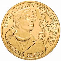 Памятная монета 2 злотых Агнешка Осецкая. Польша 2013 UNC