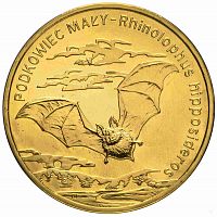 Памятная монета 2 злотых Летучая мышь. Польша 2010 UNC