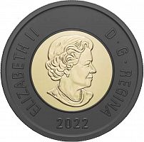 Памятная монета 2 доллара Дань уважения королеве Елизавете II. Канада 2022 UNC