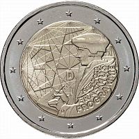 Монета 2 евро 35 лет программе Эрасмус. Германия D 2022 UNC
