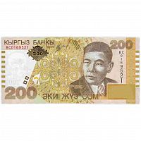 Банкнота 200 сом. Киргизия 2004 aUNC