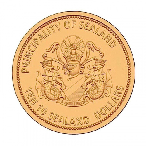 Монета 10 долларов Искандер. Княжество Силенд 2023 UNC фото 2