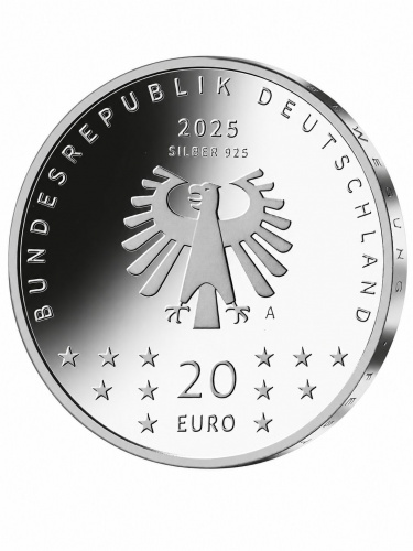 Монета серебряная 20 евро 75 лет Берлинале Германия 2025 PF фото 2