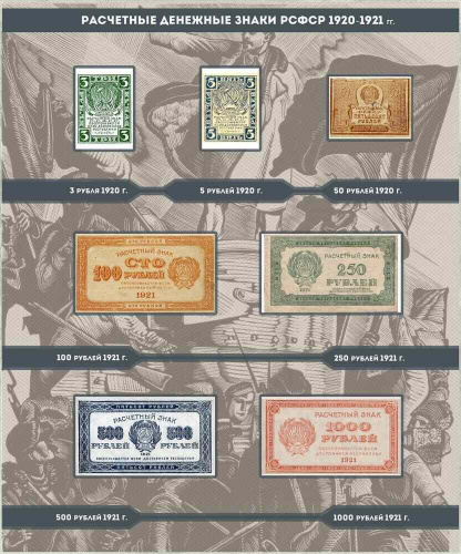 Альбом для подлинных банкнот РСФСР 1918-1923 гг. фото 8 Альбом для подлинных банкнот РСФСР 1918-1923 гг. фото 8