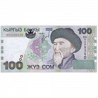 Банкнота 100 сом. Серия BD. Киргизия 2002 aUNC