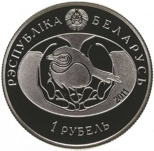Монета 1 рубль Большой кроншнеп. Беларусь 2011 PF фото 2 Монета 1 рубль Большой кроншнеп. Беларусь 2011 PF фото 2