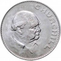 Монета 1 крона сэр Уинстон Черчилль. Великобритания 1965 XF