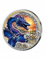 Памятная монета 3 евро Морской змей. Мифические существа. Австрия 2027 UNC
