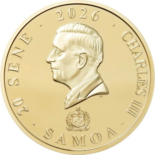 Памятная монета 20 центов Феникс. Мифические существа. Самоа 2026 PF фото 2 Памятная монета 20 центов Феникс. Мифические существа. Самоа 2026 PF фото 2