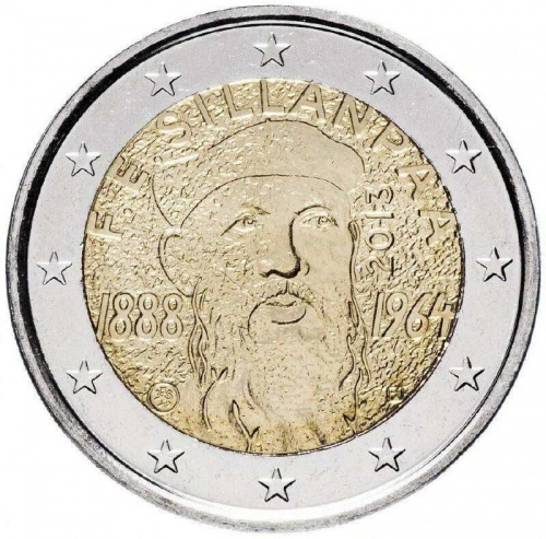Памятная монета 2 евро Эмиль Силланпяя. Финляндия 2013 UNC Памятная монета 2 евро Эмиль Силланпяя. Финляндия 2013 UNC