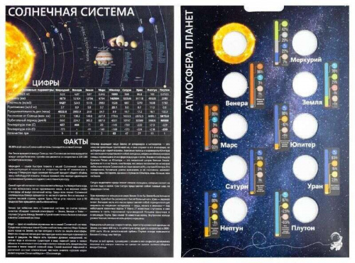 Альбом для серии монет 1 куруш Солнечная система (без монет) фото 3