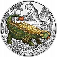 Монета 3 евро Анкилозавр. Супер динозавры. Австрия 2020 UNC