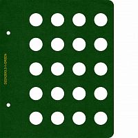 Накопительный лист для памятных монет Приднестровья 1 рубль. Albo Numismatico (D22x20х3,3-1-GREEN)