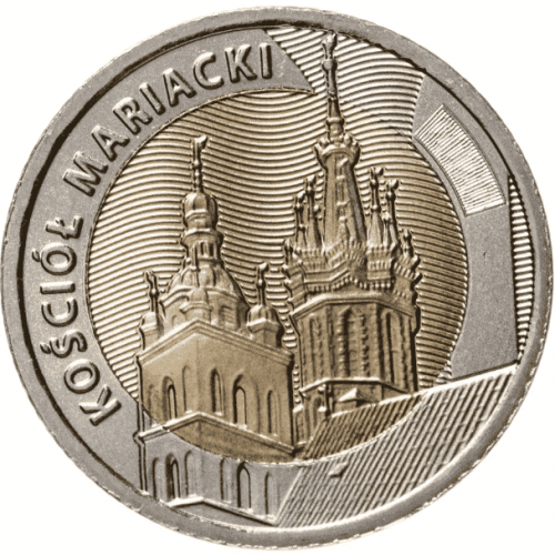 Памятная монета 5 злотых Мариацкий костел Польша 2020 UNC