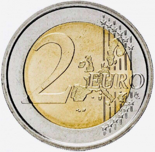 Монета 2 евро Европейская Конституция. Италия 2005 UNC фото 2