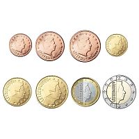 Годовой набор из 8-ми евро монет. Люксембург UNC