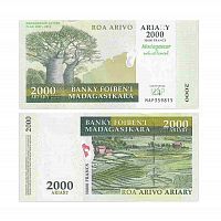 Банкнота 2000 ариари Пятилетний план развития. Мадагаскар 2008 аUNC