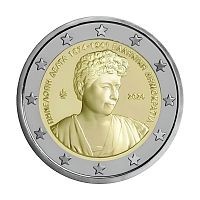 Памятная монета 2 евро 150 лет со дня рождения Пенелопы Дельты. Греция 2024 UNC