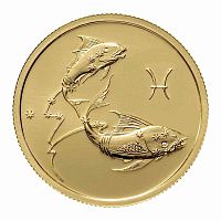 Монета 50 рублей Рыбы. Знаки зодиака. ММД 2004 UNC