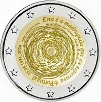 Монета 2 евро 50-летие революции гвоздик. Португалия 2024 UNC