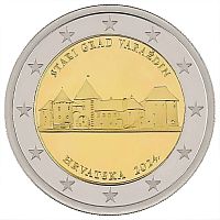 Памятная монета 2 евро Город Вараждин. Хорватия 2024 UNC