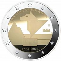 Монета 2 евро 250 лет основания Финансовой гвардии. Италия 2024 PF